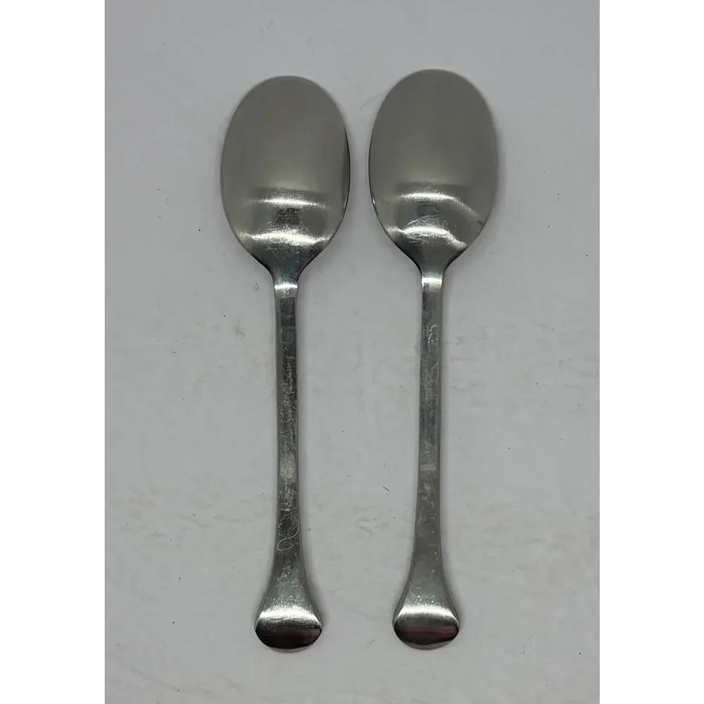 MCM Vintage Dansk Kobenhavn Lot of 2 Soup Spoons JHQ/China Stainless Flatware